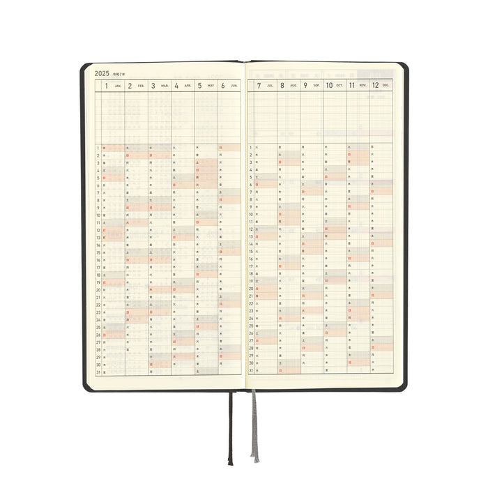 2025 Hobonichi Weeks Hardcover Planner // Paper Series: Black Gingham