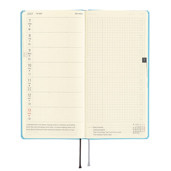 2025 Hobonichi Weeks MEGA Hardcover Planner // Colors: Lemon Water