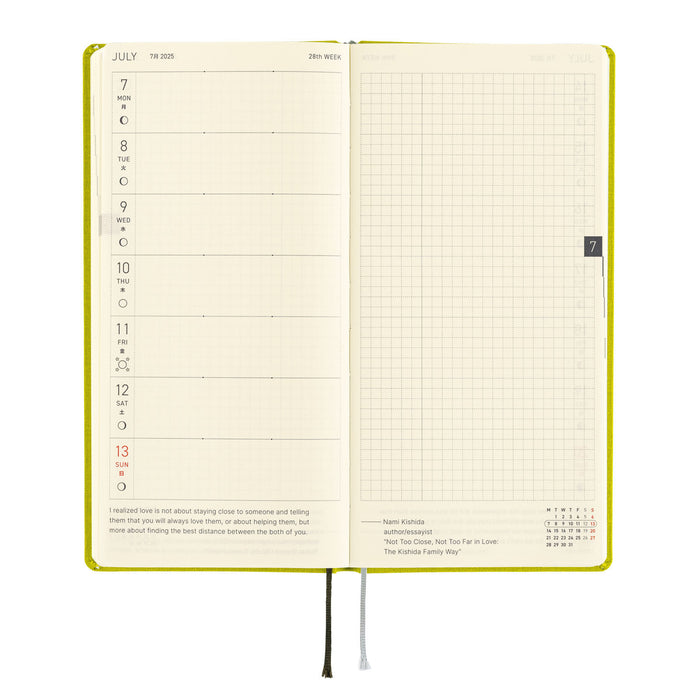 2025 Hobonichi Weeks MEGA Hardcover Planner // Colors: Pistachio