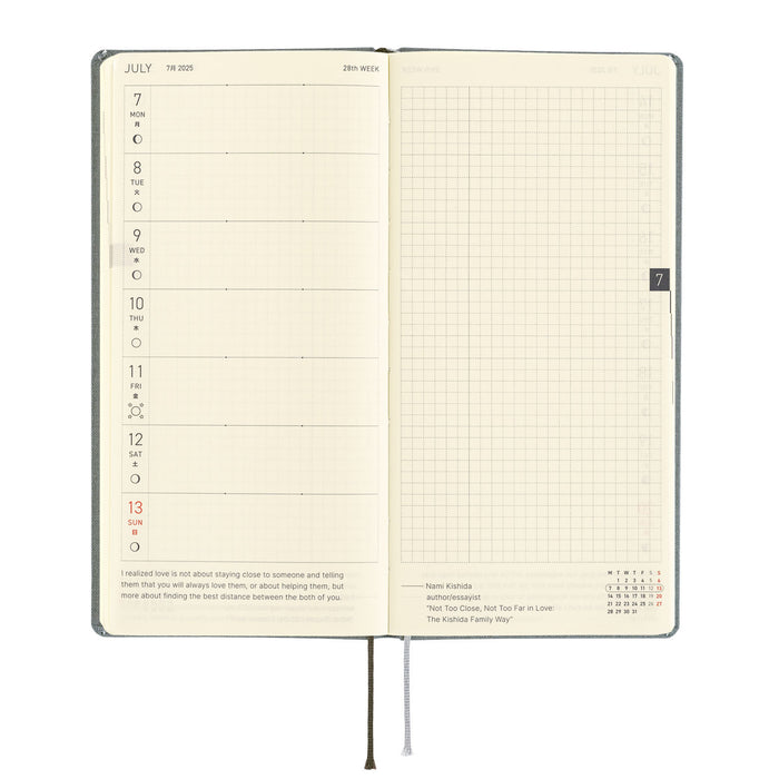 2025 Hobonichi Weeks MEGA Hardcover Planner // Colors: Smoke Gray