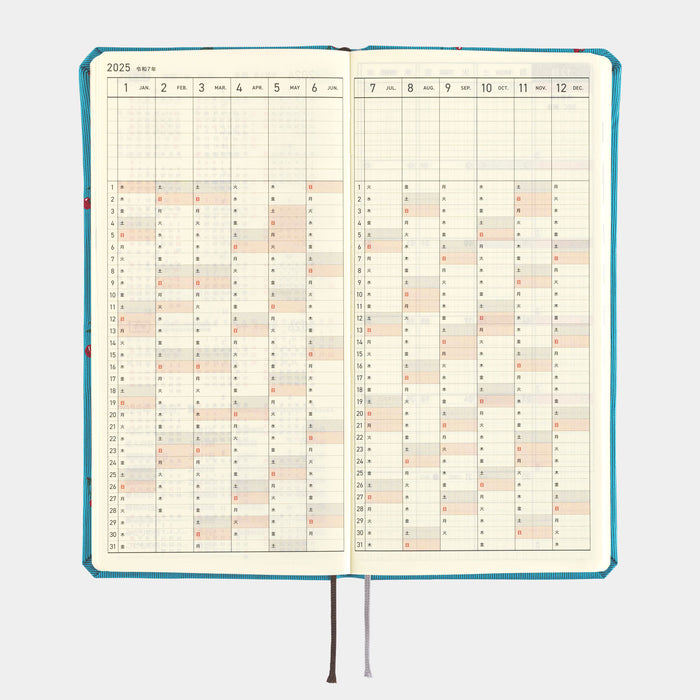 2025 Hobonichi Weeks MEGA Hardcover Planner // Bow & Tie: Cherry