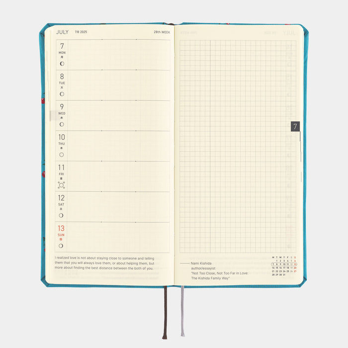 2025 Hobonichi Weeks MEGA Hardcover Planner // Bow & Tie: Cherry