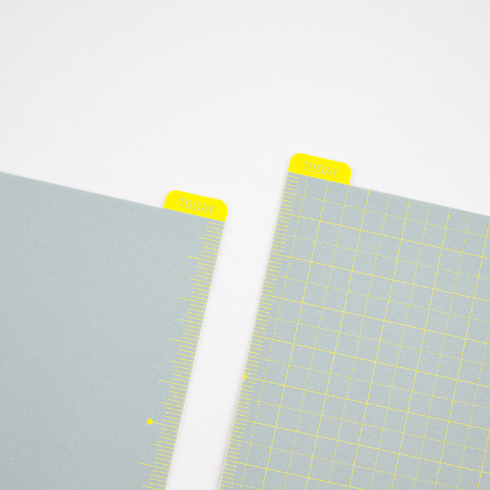 Hobonichi Pencil Board: Ice Gray x Yellow (Weeks/A6/A5 Size)