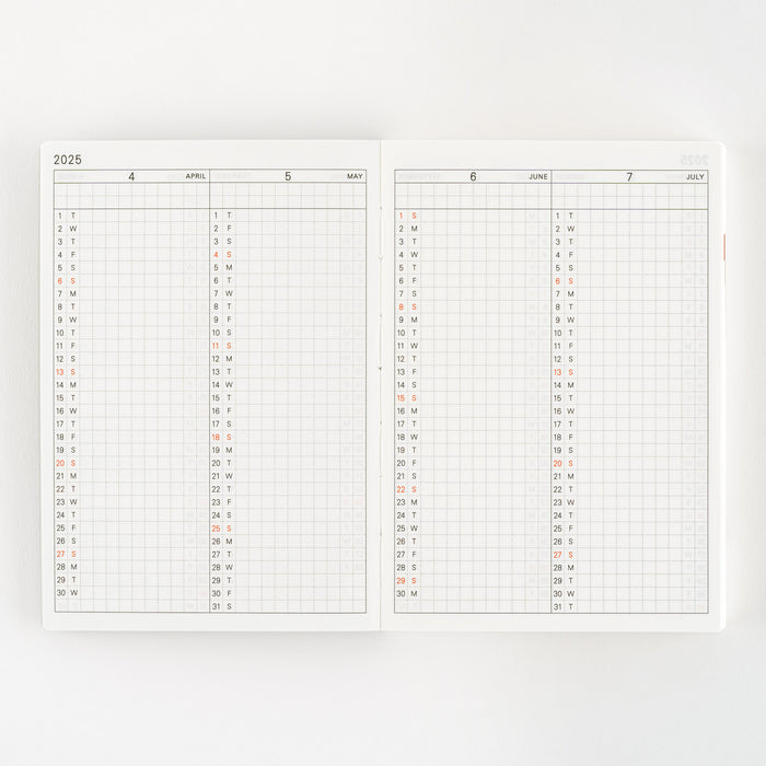 2025 Hobonichi Techo Planner Book A6 Size (English)