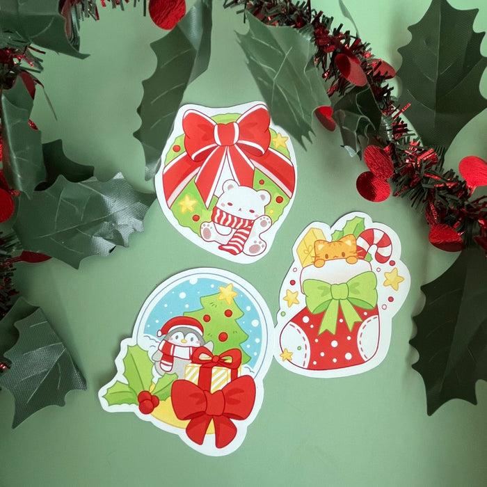 Christmas Critters Flake Sticker Pack