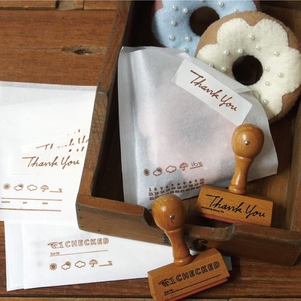 Kodomo No Kao Handle Rubber Stamp // CHECKED