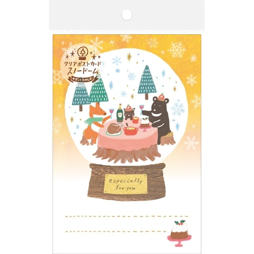 Furukawashiko Clear Postcard Print // Snow Globe Forest Party