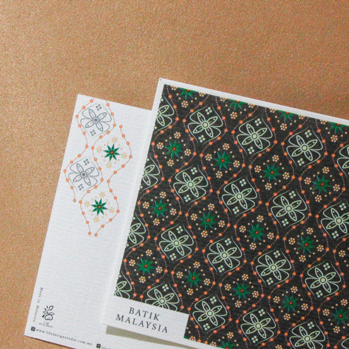 Batik & Songket Print Postcard // Maya