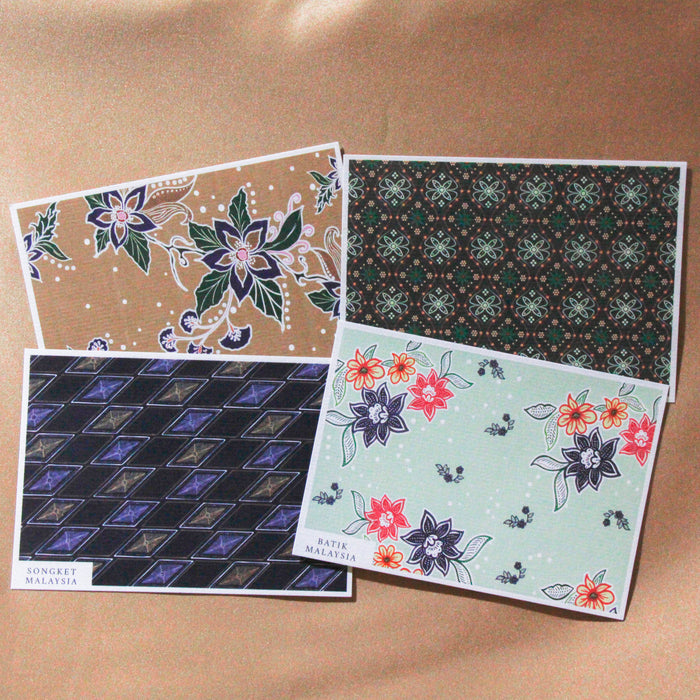 Batik & Songket Print Postcard // Maya