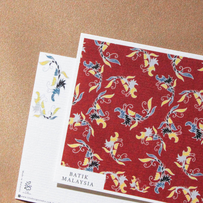 Batik & Songket Print Postcard // Raya