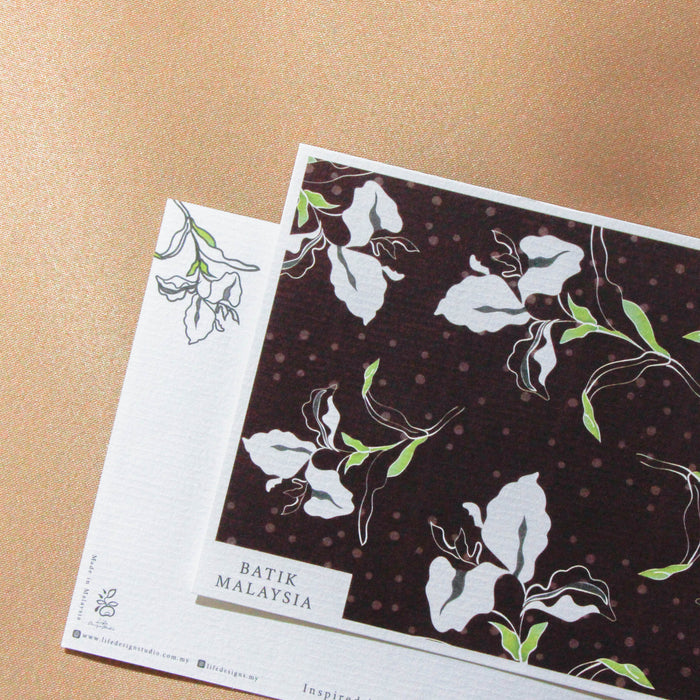 Batik & Songket Print Postcard // Raya