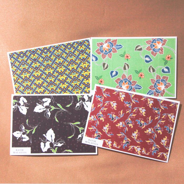 Batik & Songket Print Postcard // Raya