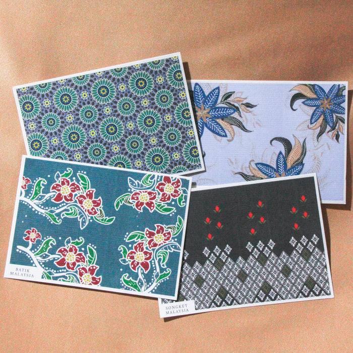 Batik & Songket Print Postcard // Raja