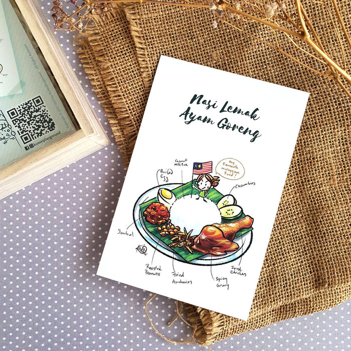 Komei Playground Postcard Set // Malaysian Food