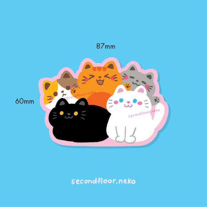 secondfloor.neko Die-Cut Stickers // Happy Cattos