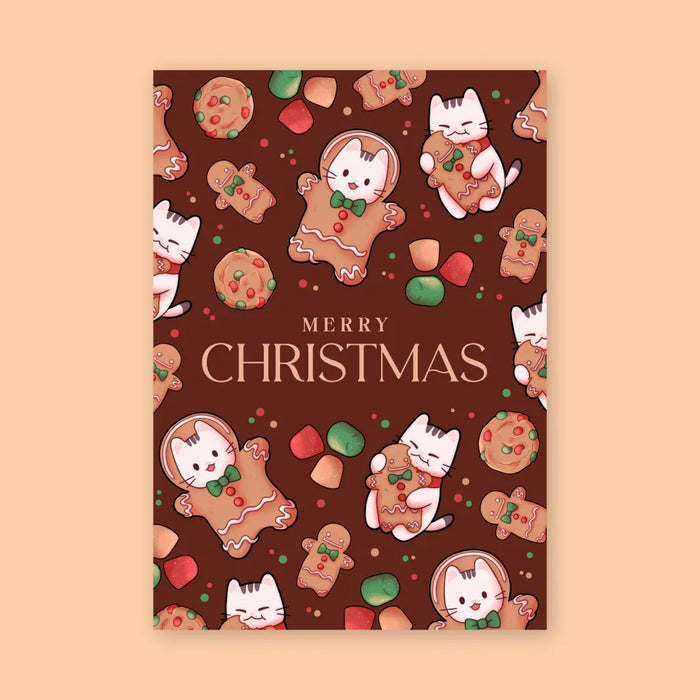 Salt x Paper Christmas Card // Gingerbread Cat