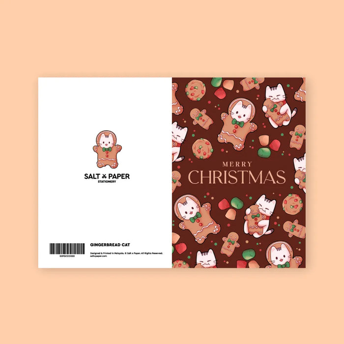 Salt x Paper Christmas Card // Gingerbread Cat