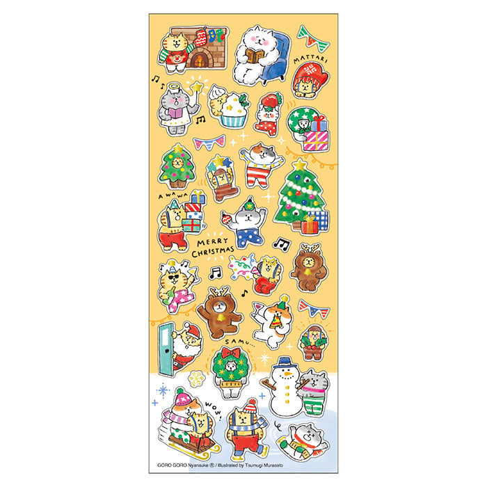 Mind Wave Christmas Stickers // Gorogoro Nyansuke Christmas with Everyone