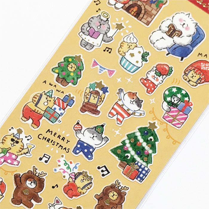 Mind Wave Christmas Stickers // Gorogoro Nyansuke Christmas with Everyone