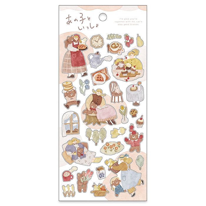 Mind Wave Girl With Animal Sticker Sheet