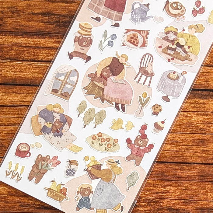 Mind Wave Girl With Animal Sticker Sheet