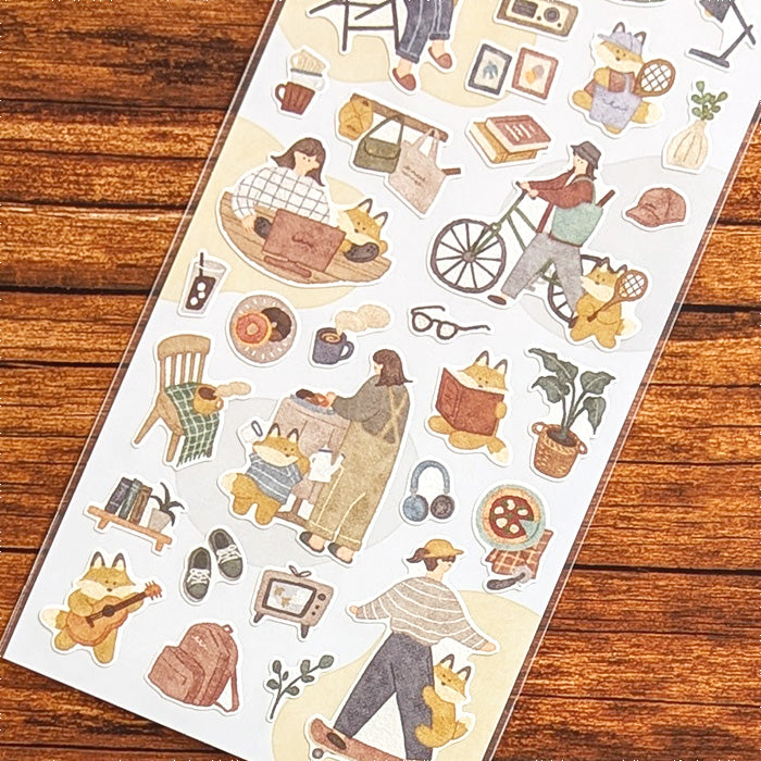 Mind Wave Girl With Animal Sticker Sheet