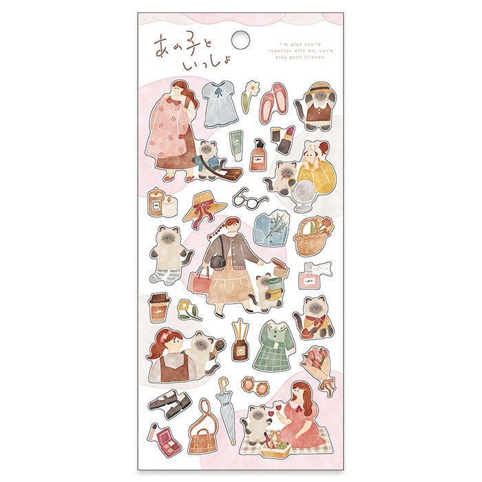 Mind Wave Girl With Animal Sticker Sheet