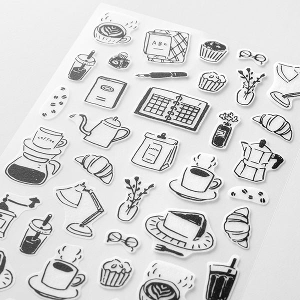 Midori Two Sheet Sticker / Monotone Café