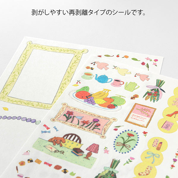 Midori Yuru Log Two Sheet Sticker / Lifestyle