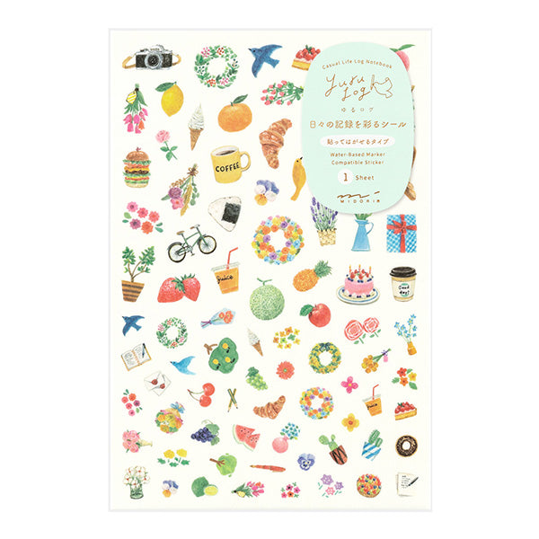 Midori Yuru Log Sticker / Motif