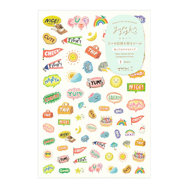 Midori Yuru Log Sticker / Feelings