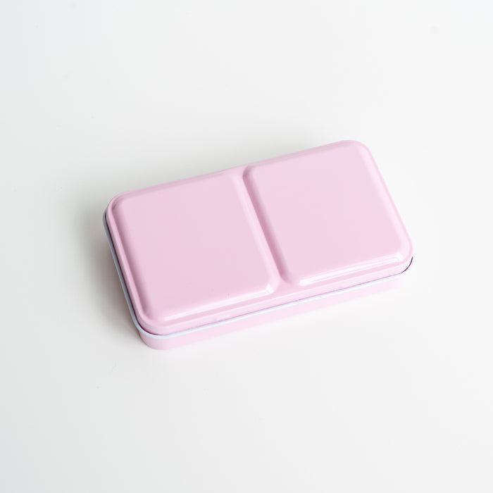 Enamel Metal Box for Watercolour with 24 Grids // Bubblegum Pink (V2)