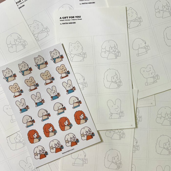 Hatsu Midori Sticker Sheet // A Gift for You