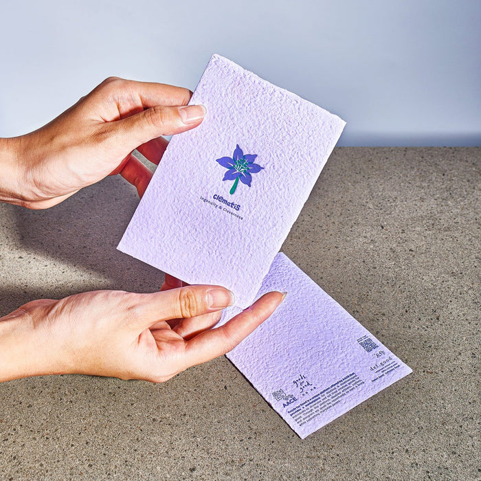 Goods for Good Letterpress Card // Purple Blossom Series