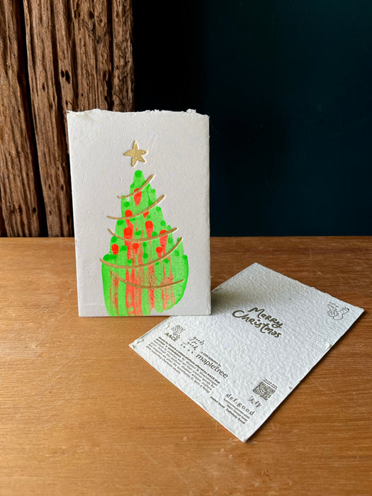 Goods for Good Letterpress Card // Artku: Christmas Tree