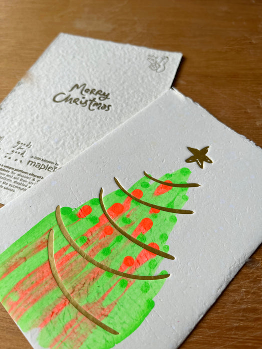 Goods for Good Letterpress Card // Artku: Christmas Tree