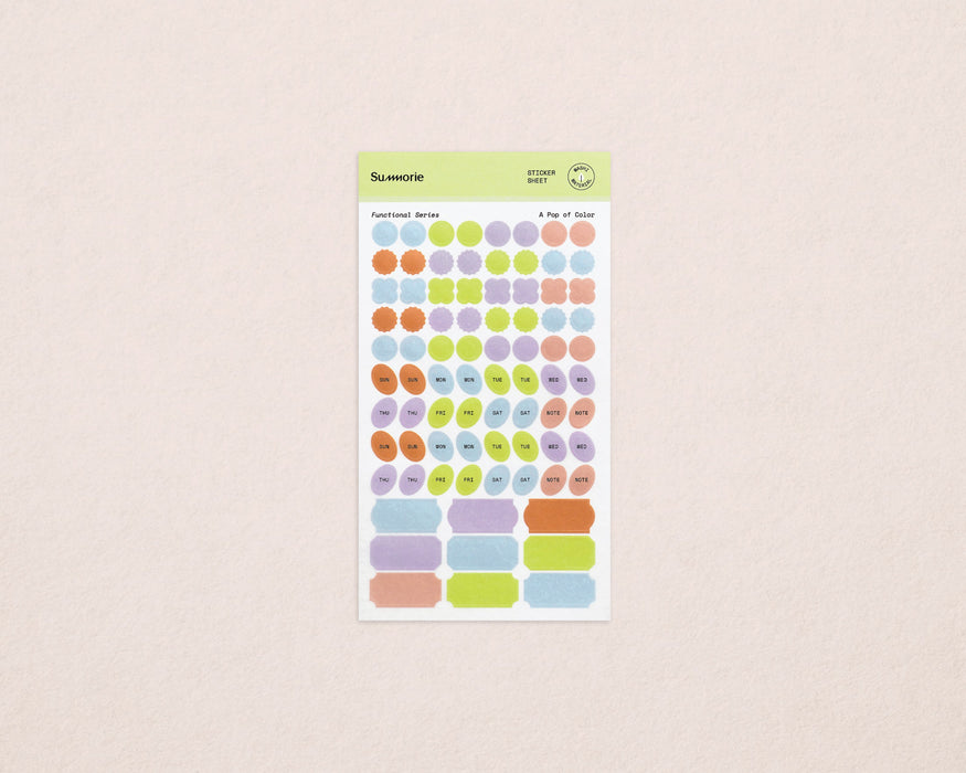 Summorie Washi Sticker Sheet // A Pop of Colour
