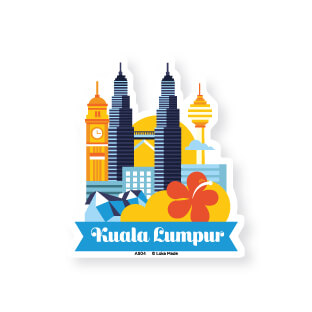 Loka Made Adventure Luggage Sticker // Kuala Lumpur (1 Piece)