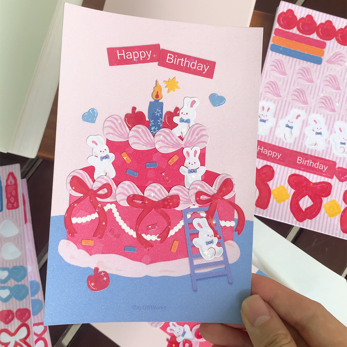 Day Off Works 3 in 1 DIY Card // Cake