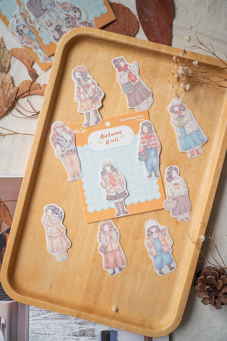 Qiara Washi Sticker Pack // Autumn Girls