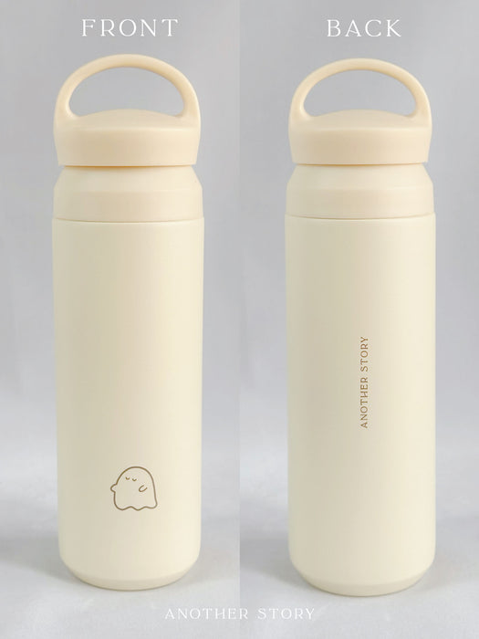 Another Story Basic Collection // Stainless Steel Bottle: White Small Ghost