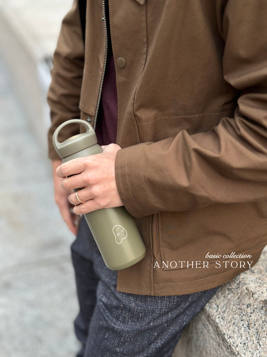 Another Story Basic Collection // Stainless Steel Bottle: Green Big Ghost
