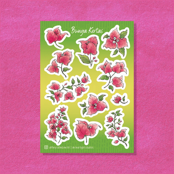 Lili Lukis Sticker Sheet // Bunga Kertas