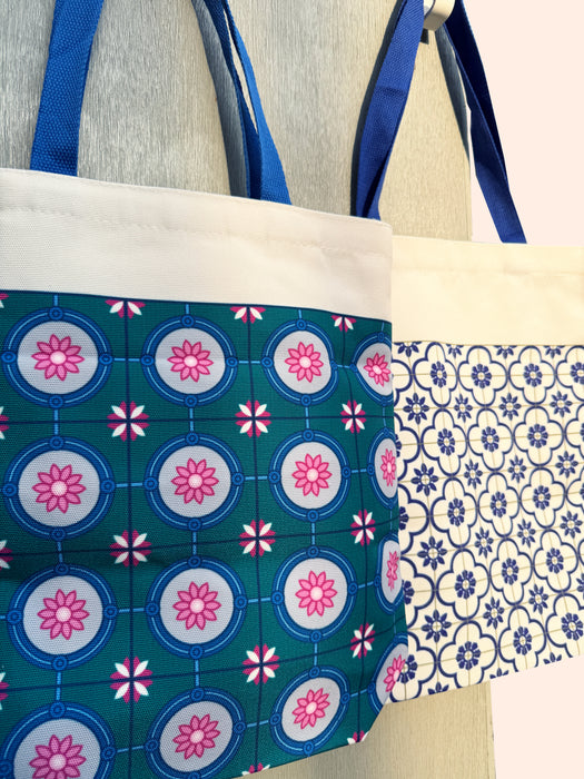 Jacktus Tote Bag // Peranakan Blue