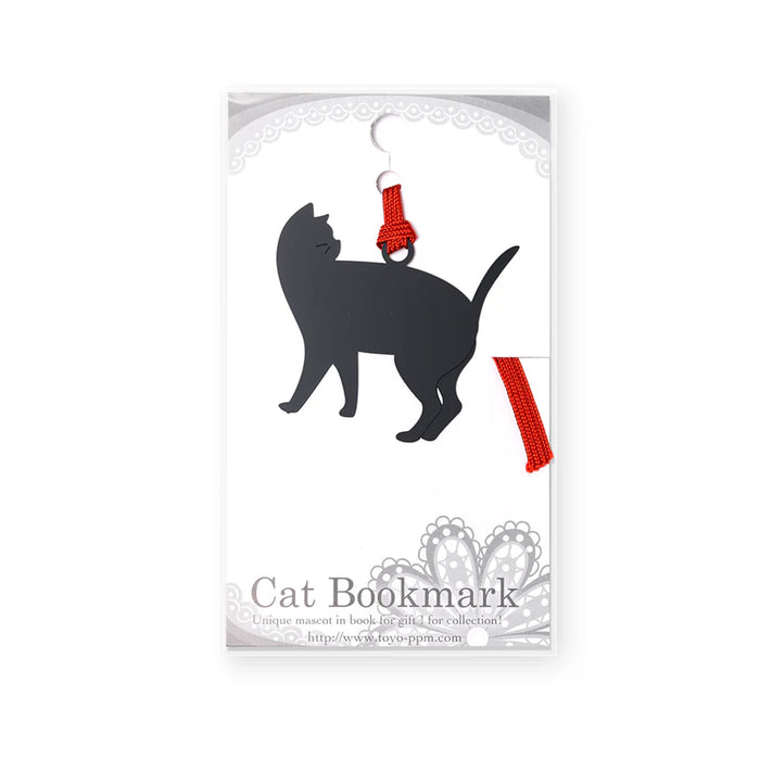 Cat Looking Back Metal Bookmark