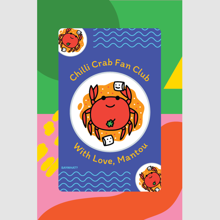 Say What? Train Card Sticker // Chili Crab