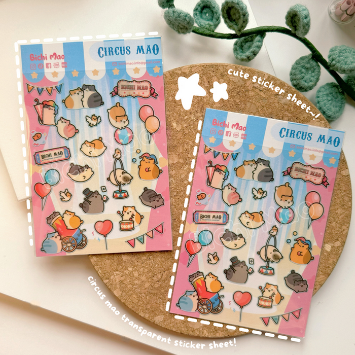 Bichi Mao Sticker Sheet // Circus