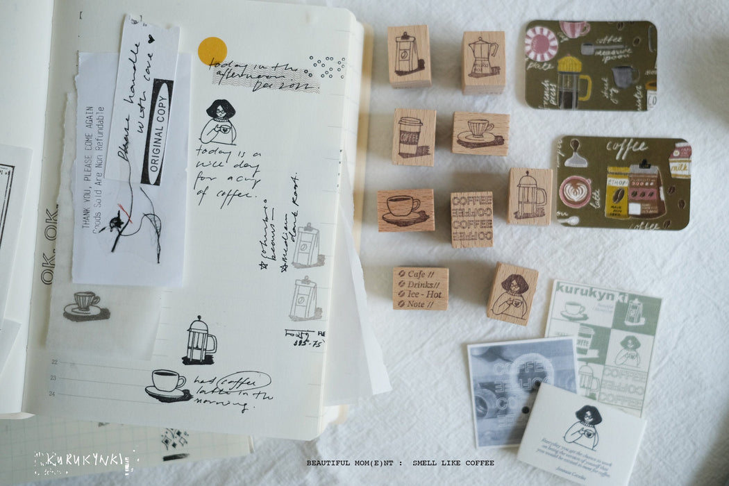 Kurukynki Rubber Stamp Collection // Beautiful Moments - Coffee