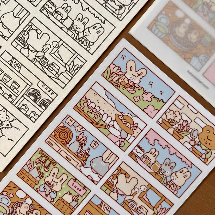 Hatsu Midori Sticker Sheet // Corners In Spring