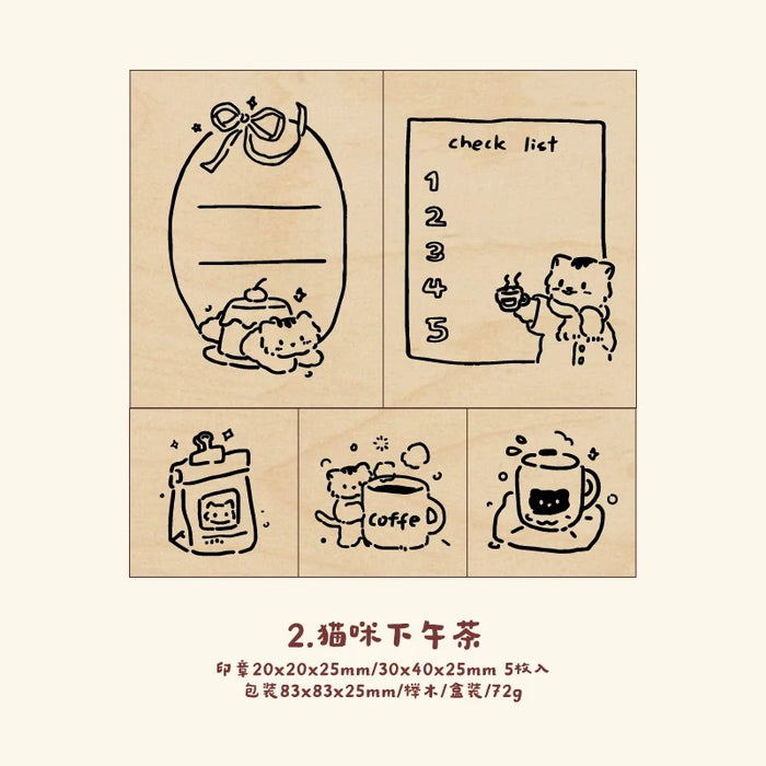 neko neko Rubber Stamp Set